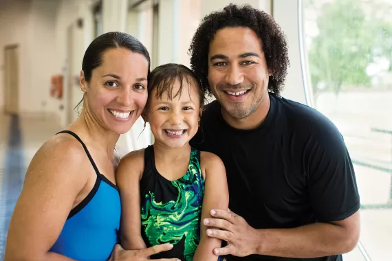 Family By Pool