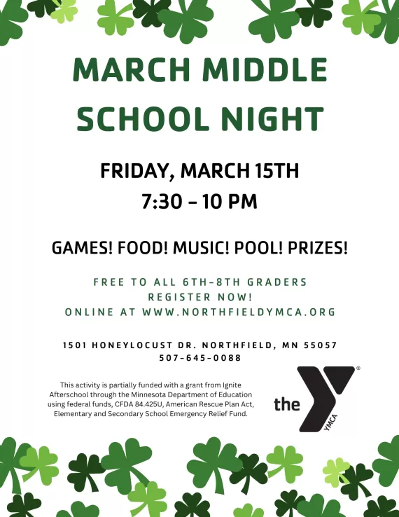 March Middle School Night Flyer