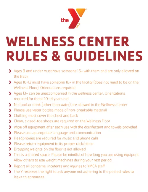 Wellness Center Rules & Guidelines